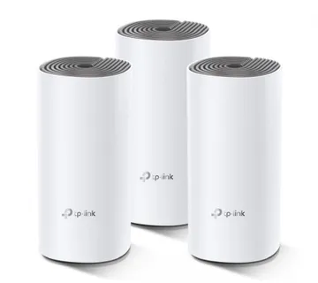 TP-Link AC1200 Deco E4 (3 pack) Mesh Wi-Fi, Dual-Band 300Mbps/867Mbps (2.4GHz/5GHz), 2×LAN, 2×interna antena, Deco App - Umag
