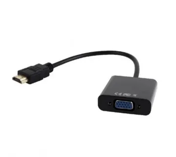 Gembird HDMI to VGA and audio adapter cable, single port, black - Umag