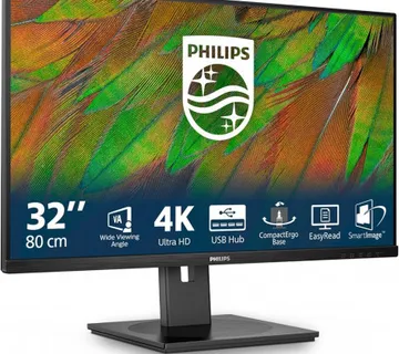 Philips 32" 32B1N3800/00 4K UHD (3840x2160) VA, 350 cd/m2, 3500:1, HDMIx2, DPx1, USB Hub, Pivot - Umag