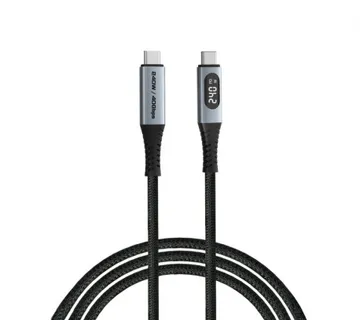 Verbatim Sync &amp; Charge kabel USB-C na USB-C sa zalonom, USB4, M/M, 240W PD3.1, 40 Gbps, 4K/8K, crni, 1.2m - Umag