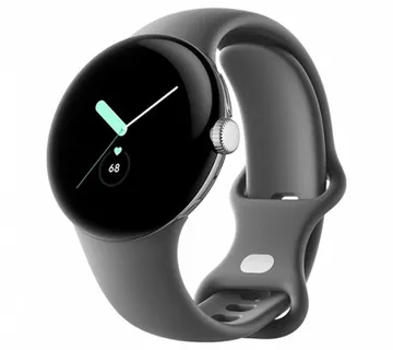 Watch Google Pixel Watch WiFi 41mm Polished Silver Case with Sport Band - Charcoal - Umag