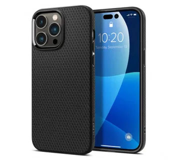 Spigen Liquid Air, zaštitna maska za telefon, mat crna - iPhone 14 Pro - Umag