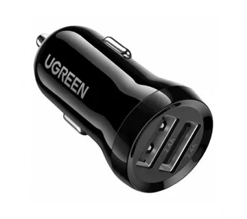 UGREEN auto punjač 24W, 2×USB-A, crni - Umag