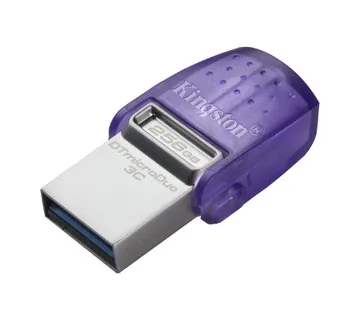 Kingston 256GB DataTraveler microDuo 3C 200MB/s dual USB-A + USB-C EAN: 740617328110 - Umag