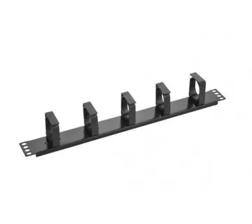 NaviaTec vodilica kablova 19" s 5 prstena, 1U horizontalna, crna - Umag
