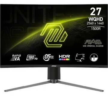 Monitor MSI MAG-27CQ6PF / 27" / WQHD / 180Hz / 0.5ms (GtG) / curved / black - Umag
