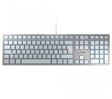 Tipkovnica Cherry KC 6000 Slim, srebrna, USB, UK SLO g. - Umag
