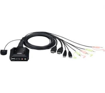 ATEN 2-port USB 4K HDMI KVM Switch sa kablovima (CS22H) - Umag