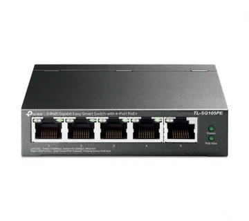 TP-Link 5-port Gigabit PoE Easy Smart preklopnik (Switch), 5×10/100/1000M RJ45, 4×PoE+, metalno kućište, 13" (65W) - Umag