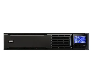 Fortron Source UPS Champ Rack - IEC 1000VA/900W, On-line double conversion, USB, RS-232, IEC C13x6, 2×9Ah, LCD - Umag