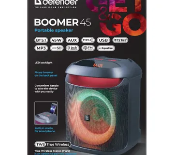 Prijenosni zvučnik Defender Boomer 45, BT/FM/USB/microSD, RMS 45W - Umag