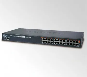 Planet 12-Port Gigabit 802.3at Power over Ethernet Managed Injector Hub (220W) - Umag