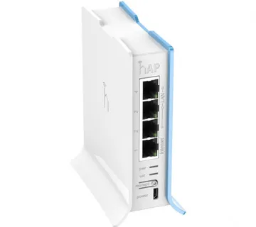 Mikrotik RB941-2nD-TC hAP Lite tower, 650MHz CPU, 32MB RAM, 4×LAN, 2.4Ghz 802.11b/g/n, integrirana antena, RouterOS L4, tower - Umag