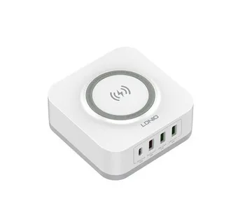 Ldnio Charger 4 Port (3a1c) 30w 5v 3a Wireless 18w 5v 3a Aw004 - Umag
