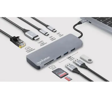 Manhattan docking USB-C 9 u 1 HDMI 4K@60Hz - Umag