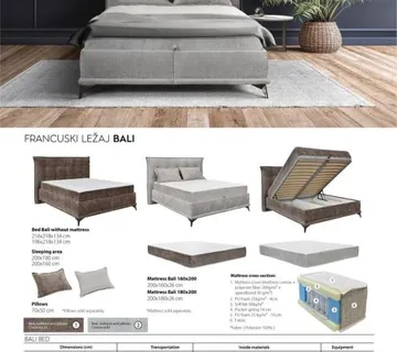 Krevet sa podiznom Podnicom Bali 160/180x200 - cover