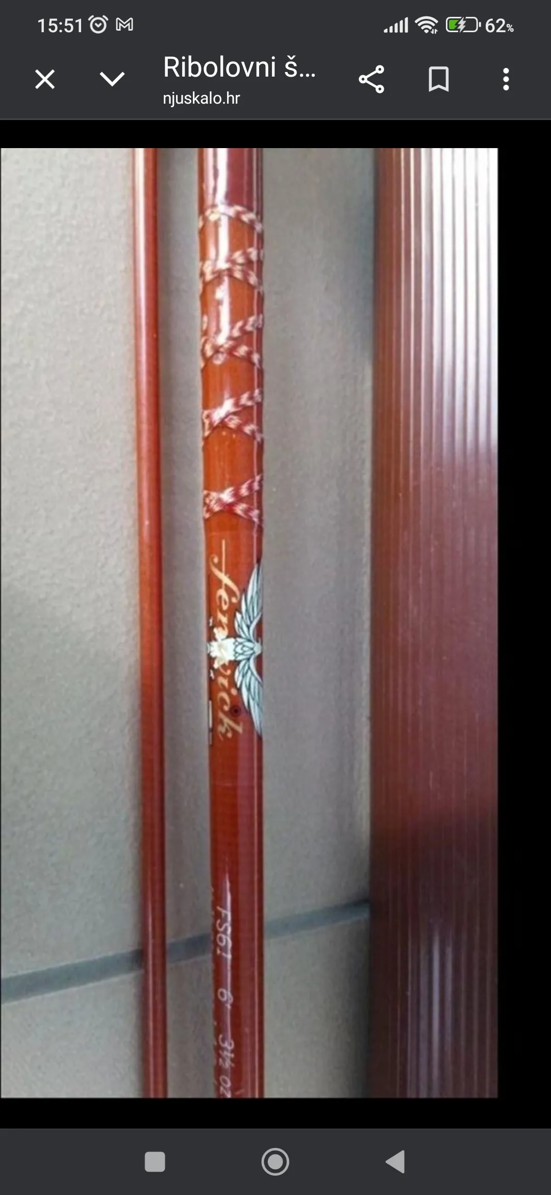 Vrhunski ribolovni štap ribolovni štap FENWICK typ FS61, 100 grama - cover