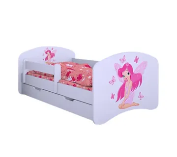 Drveni dječji krevet Happy vila s leptirima s ladicom – 180*90 - cover