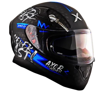 Kaciga AXOR APEX RIDEFAST mat crno/plava - cover