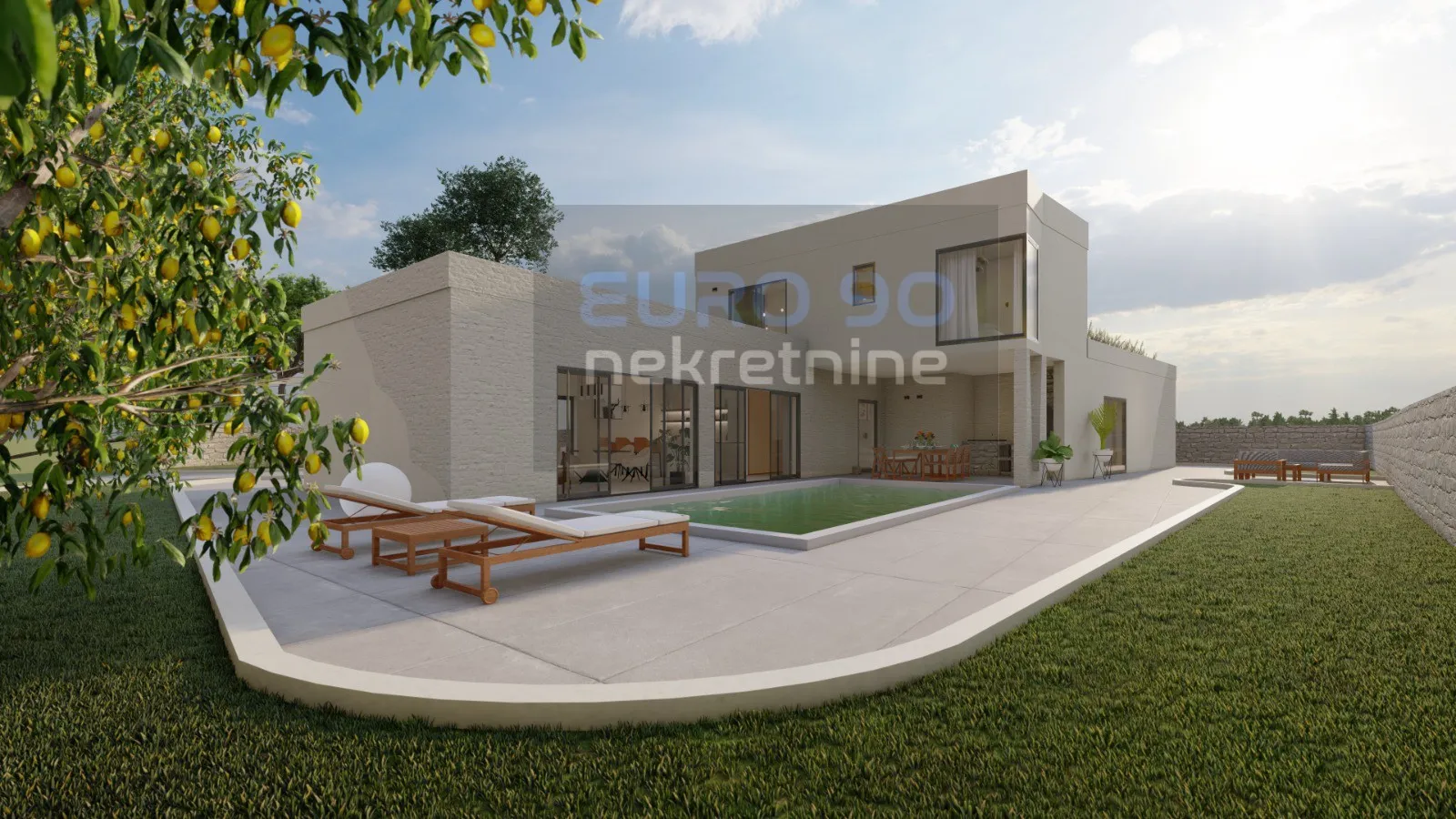 RTINA-GRAĐEVINSKO ZEMLJIŠTE S GOTOVIM PROJEKTOM LUKSUZNE,MODERNE VILE - cover