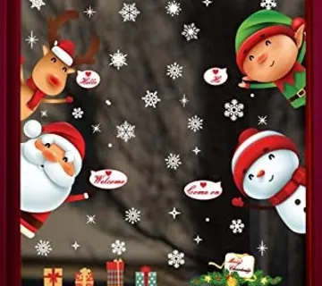 Božićne naljepnice za prozore - Vesela četvorka - cover