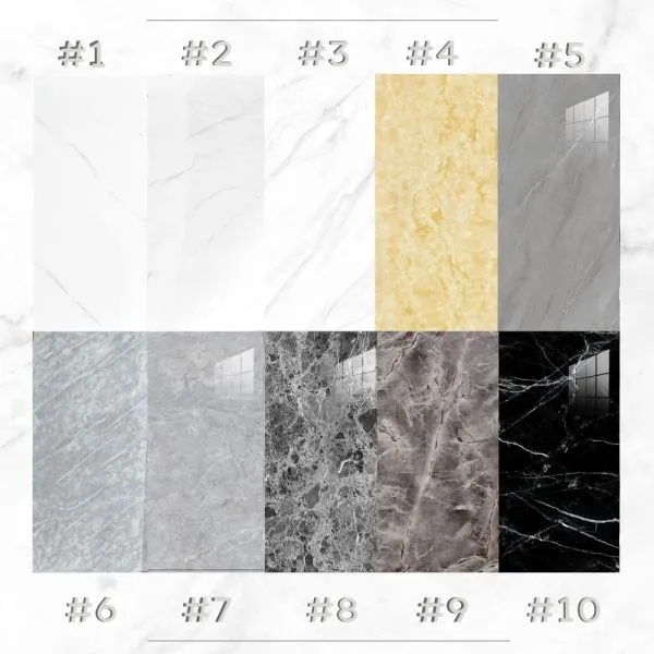 (komplet 10kom) Premium Imitacija Mramora - Samoljepljive zidne obloge - cover