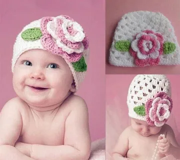 Pletena kapa za bebe sa cvijetom princeza - cover