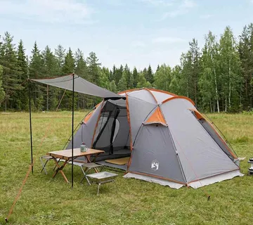 vidaXL Tunelski šator 520 x 260 x 175 cm Siva i narančasta - Venlo