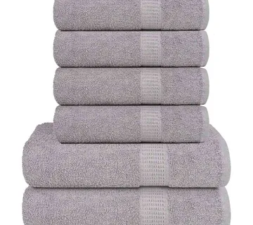 vidaXL Set ručnika FROGN od 6 dijelova sivi 360 g/m² - Venlo