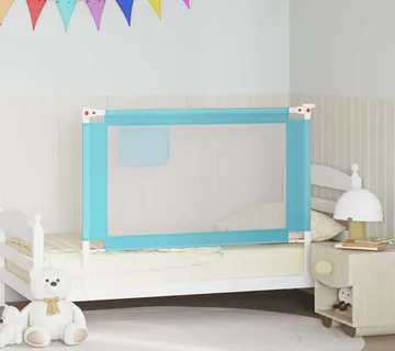 vidaXL Sigurnosna ograda za dječji krevet plava 120 x 25 cm od tkanine - Venlo