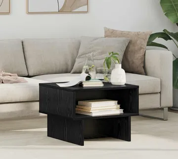 vidaXL Kava Stol Crni hrast 48 x 46 x 35 cm Konstruirano drvo - Venlo