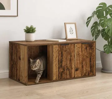 vidaXL Namještaj za kavez za mačke Staro drvo 100 x 49 x 45 cm - Venlo