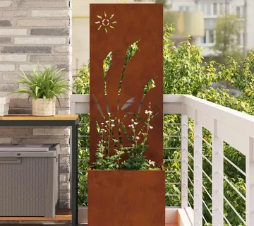 vidaXL Privatnost u vrtu Rezbarija Rđa 50 x 32 x 150 cm Otporni čelik - Venlo