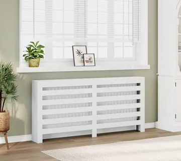 vidaXL Pokrov za radijator bijeli 175x20x82 cm konstruirano drvo - Venlo