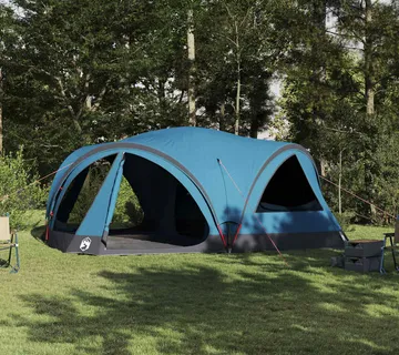 vidaXL Obiteljski šator za 10 osoba Plava i siva 460 x 430 x 214 cm - Venlo