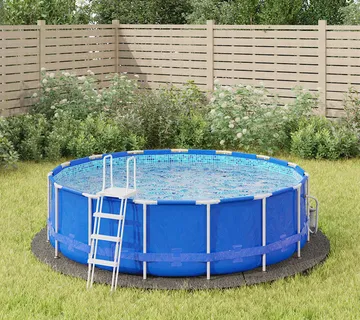 vidaXL Platno za tlo ispod bazena svjetlosivo Ø366 cm poliesterska - Venlo