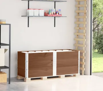 vidaXL Okviri za palete 3 kom smeđi 150x50 cm od masivne borovine - Venlo
