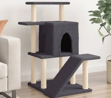 vidaXL Penjalica za mačke sa stupovima za grebanje tamnosiva 97 cm - Venlo