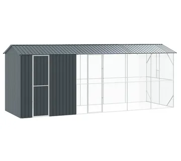 vidaXL Kavez za ptice Antracit 645 x 208 x 247 cm Cinkani čelik - Venlo