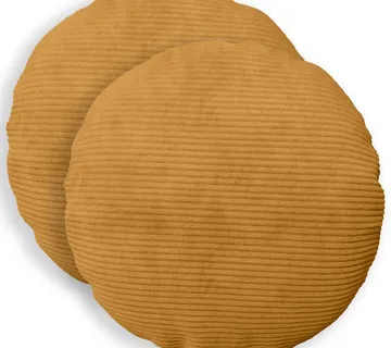 vidaXL Presvlaka za jastuk 2 pcs HEERLEN Žuta Ø 50 cm Kord - Venlo