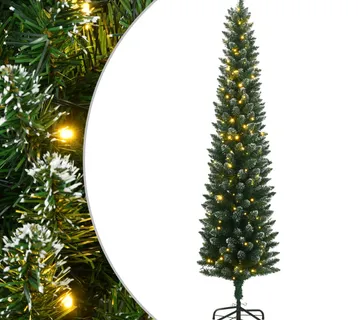 vidaXL Umjetno tanko božićno drvce s 300 LED žarulja 240 cm - Venlo