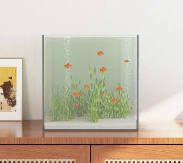 vidaXL Akvarij s pohranom *Transparent*an 30 x 30 x 30 cm Stakl - Venlo
