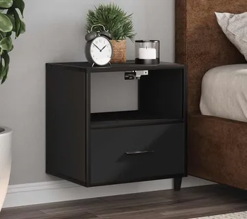 vidaXL Zidni noćni ormarić crni 40x31x39,5 cm - Venlo