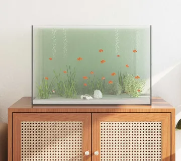 vidaXL Akvarij s pohranom *Transparent*an 60 x 35 x 40 cm Stakl - Venlo
