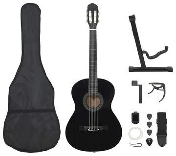 vidaXL 12-dijelni set klasične gitare za početnike crni 4/4 39" - Venlo