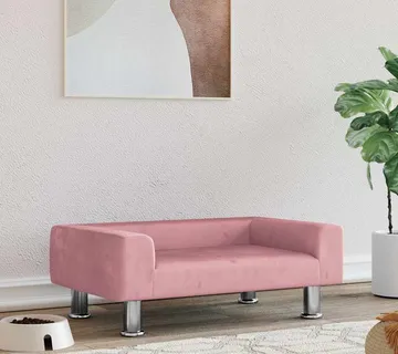 vidaXL Krevet za pse ružičasti 70 x 45 x 26,5 cm baršunasti - Venlo