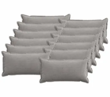 vidaXL Presvlaka za jastuk 12 kom. HOUTEN Svjetlosiva 40 x 80 cm Kord - Venlo