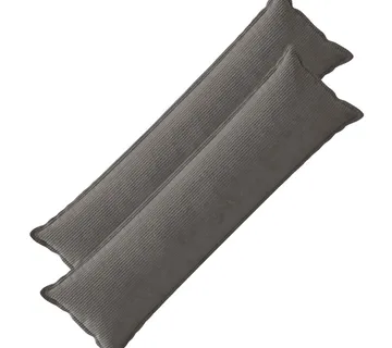 vidaXL Presvlaka za jastuk 2 kom. HOUTEN Tamnosiva 40 x 145 cm Kord - Venlo