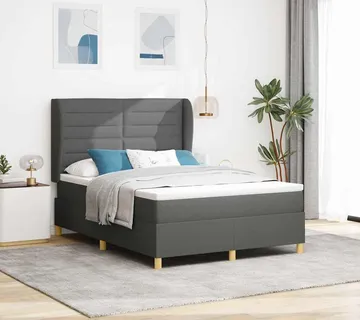 vidaXL Krevet s opruga kutije Tamno siva 200 x 140 cm tkanina - Venlo