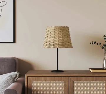 vidaXL Sjenilo za svjetiljku smeđe Ø 30 x 20 cm od pruća - Venlo